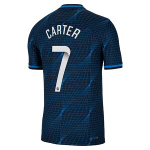 Chelsea Away Vapor Match Sponsored Shirt 2023-24 With Carter 7 Wsl Printing