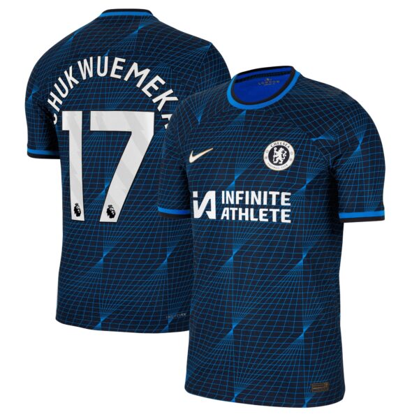 Chelsea Away Vapor Match Sponsored Shirt 2023-24 With Chukwuemeka 17 Printing