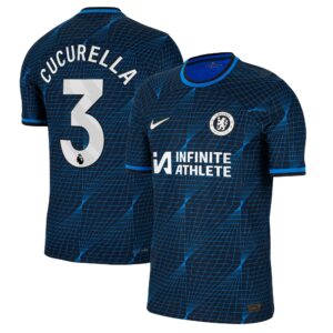 Chelsea Away Vapor Match Sponsored Shirt 2023-24 With Cucurella 3 Printing