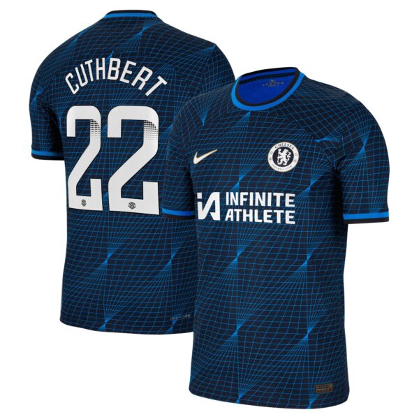 Chelsea Away Vapor Match Sponsored Shirt 2023-24 With Cuthbert 22 Wsl Printing