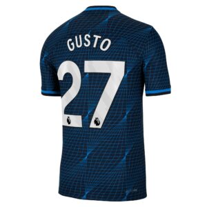 Chelsea Away Vapor Match Sponsored Shirt 2023-24 With Gusto 27 Printing