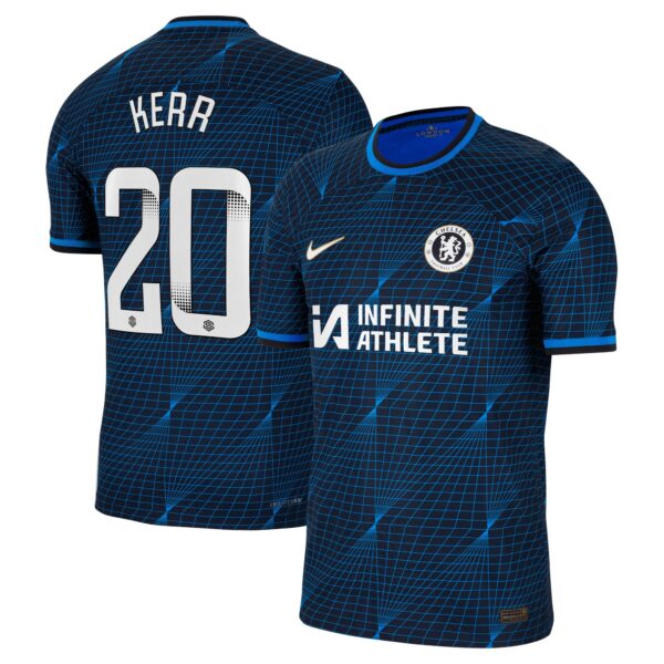 Chelsea Away Vapor Match Sponsored Shirt 2023-24 With Kerr 20 Wsl Printing