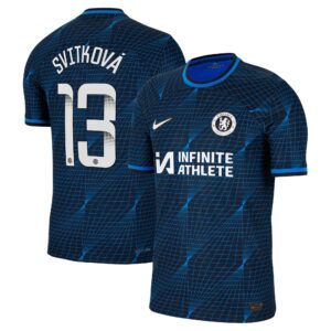 Chelsea Away Vapor Match Sponsored Shirt 2023-24 With Svitková 13 Wsl Printing