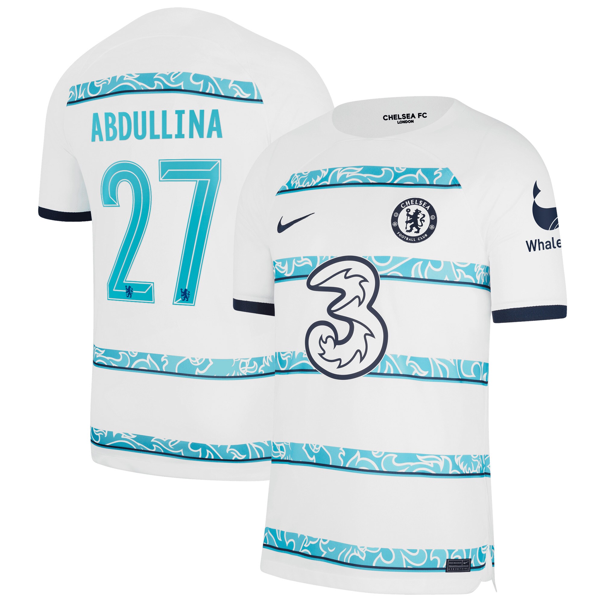 Chelsea Cup Away Stadium Shirt 2022-23 with Abdullina 27 printing