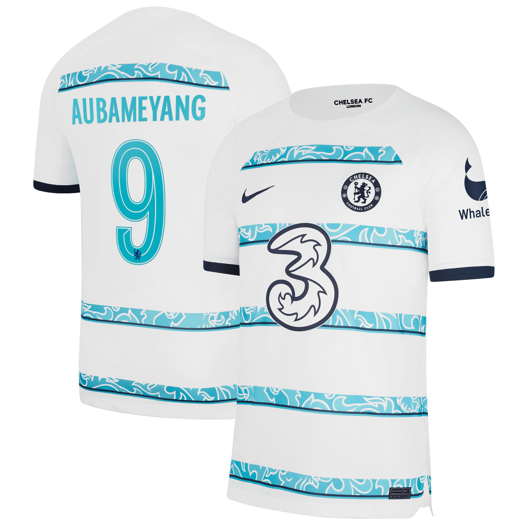 Chelsea Cup Away Stadium Shirt 2022-23 with Aubameyang 9 printing