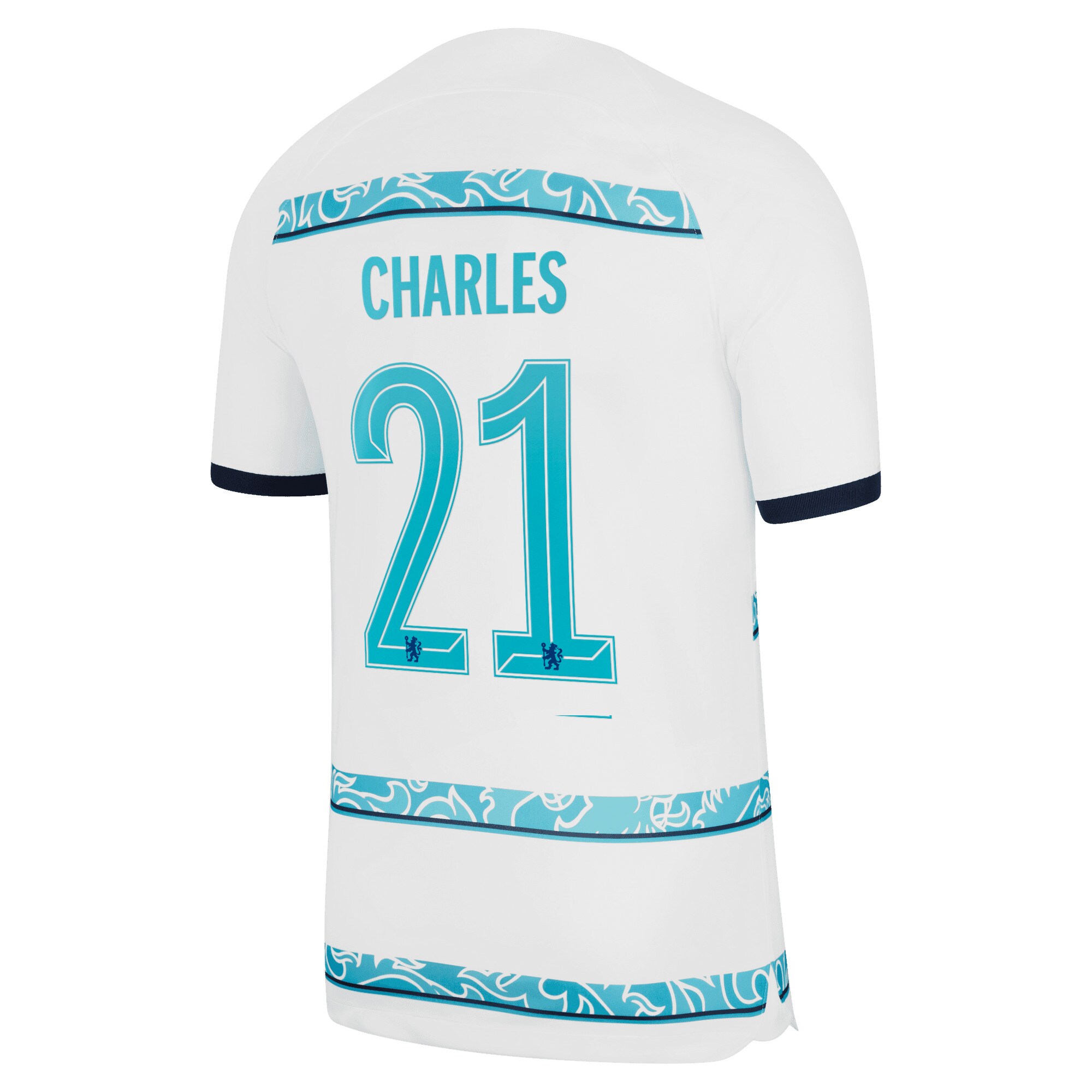 Chelsea Cup Away Stadium Shirt 2022-23 with Charles 21 printing