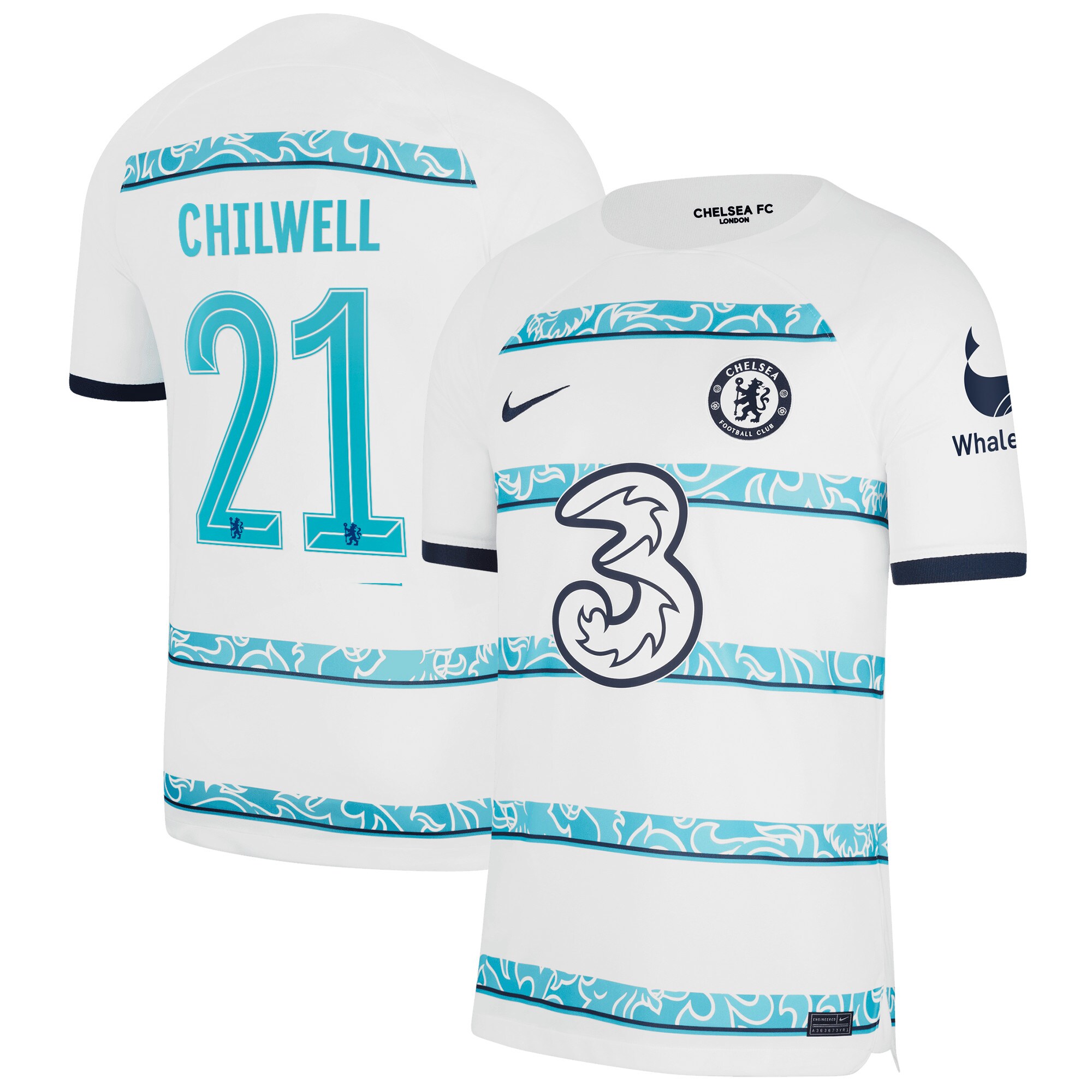 Chelsea Cup Away Stadium Shirt 2022-23 with Chilwell 21 printing