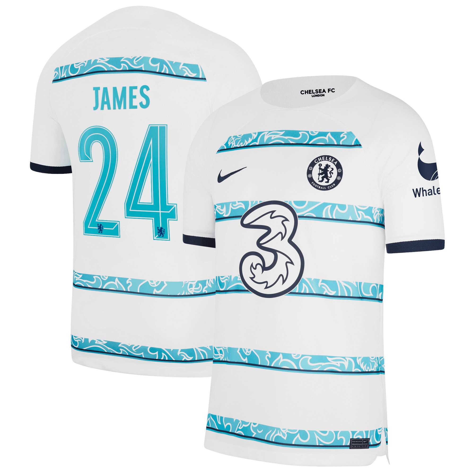 Chelsea Cup Away Stadium Shirt 2022-23 with James 24 printing
