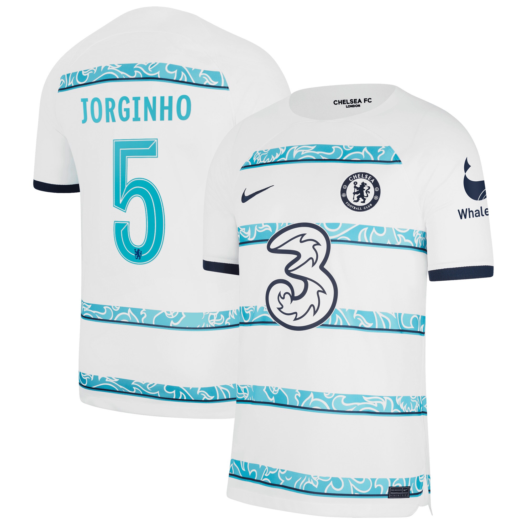Chelsea Cup Away Stadium Shirt 2022-23 with Jorginho 5 printing