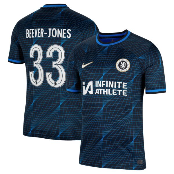 Chelsea Cup Away Stadium Sponsored Shirt 2023-24 With Beever-Jones 33 Printing