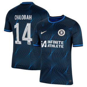 Chelsea Cup Away Stadium Sponsored Shirt 2023-24 With Chalobah 14 Printing