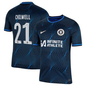 Chelsea Cup Away Stadium Sponsored Shirt 2023-24 With Chilwell 21 Printing