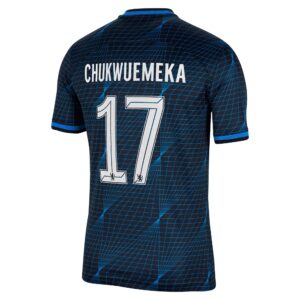 Chelsea Cup Away Stadium Sponsored Shirt 2023-24 With Chukwuemeka 17 Printing