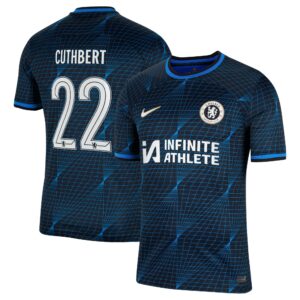 Chelsea Cup Away Stadium Sponsored Shirt 2023-24 With Cuthbert 22 Printing