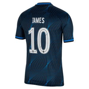 Chelsea Cup Away Stadium Sponsored Shirt 2023-24 With James 10 Printing