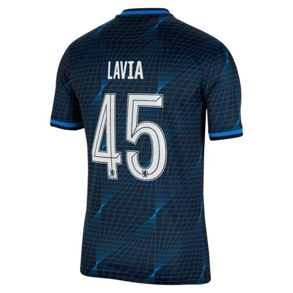 Chelsea Cup Away Stadium Sponsored Shirt 2023-24 With Lavia 45 Printing