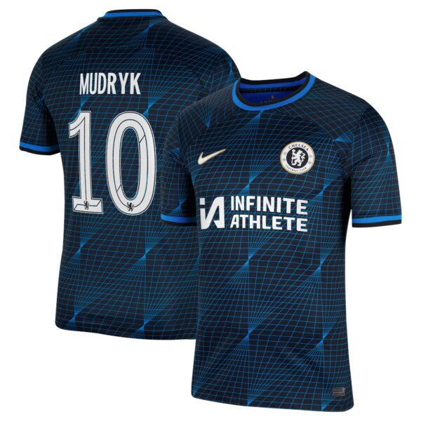 Chelsea Cup Away Stadium Sponsored Shirt 2023-24 With Mudryk 10 Printing