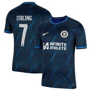 Chelsea Cup Away Stadium Sponsored Shirt 2023-24 With Sterling 7 Printing