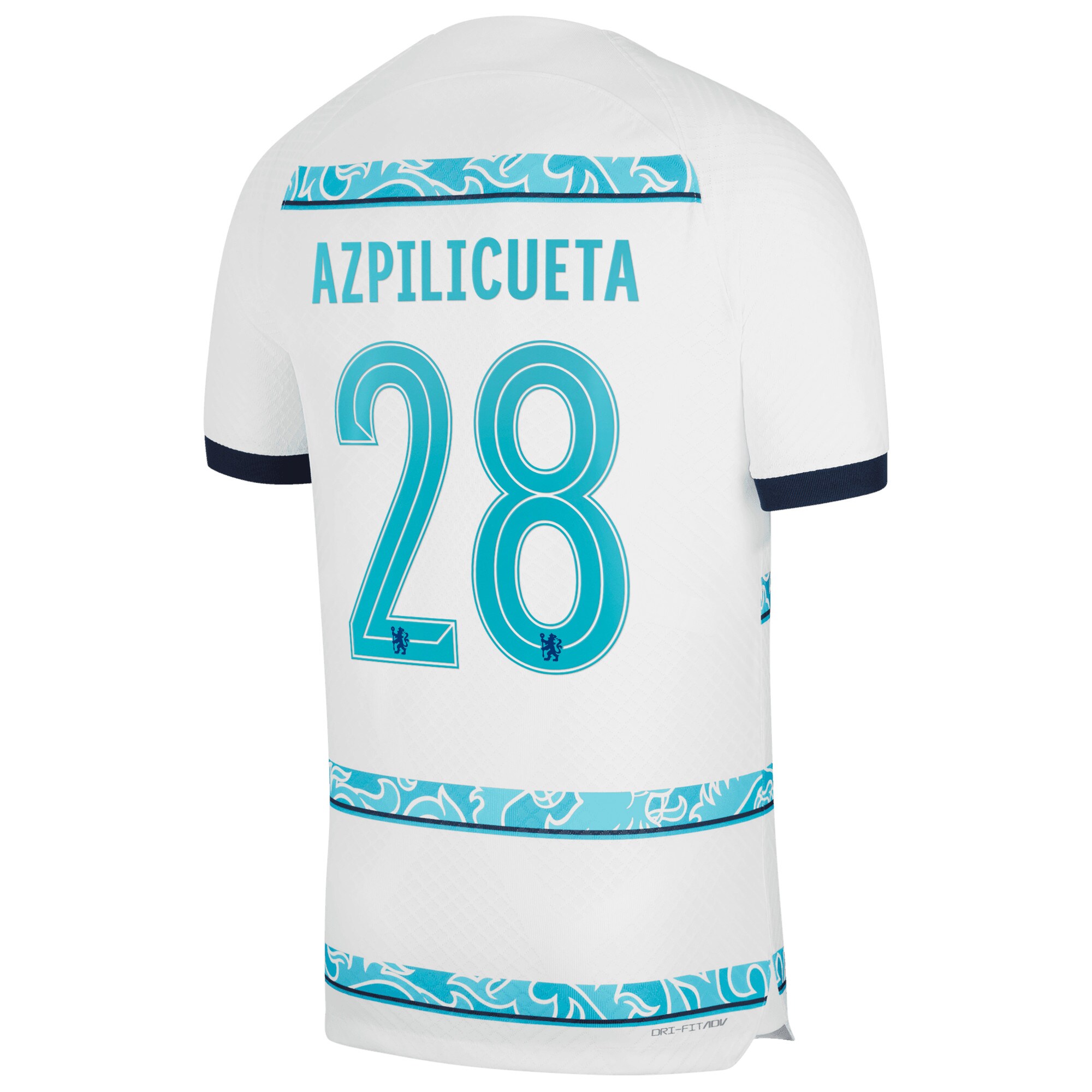 Chelsea Cup Away Vapor Match Shirt 2022-23 with Azpilicueta 28 printing