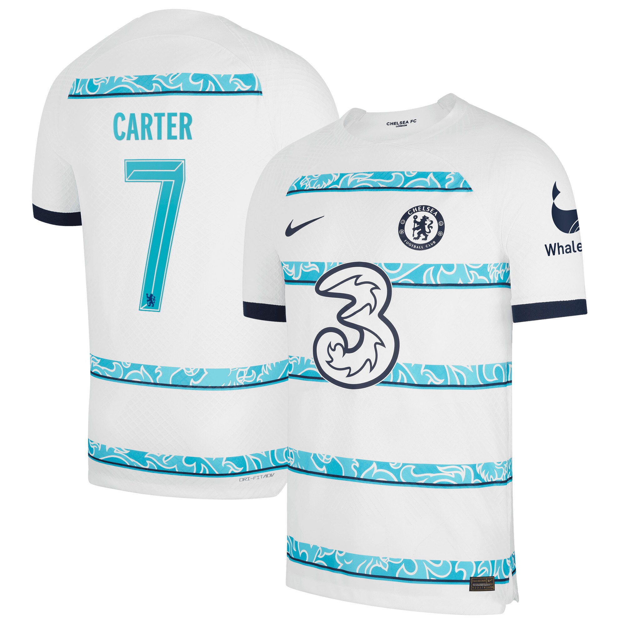 Chelsea Cup Away Vapor Match Shirt 2022-23 with Carter 7 printing