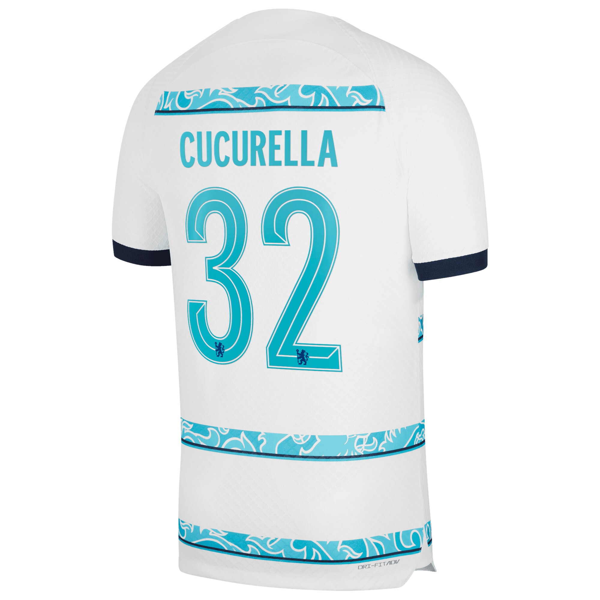 Chelsea Cup Away Vapor Match Shirt 2022-23 with Cucurella 32 printing