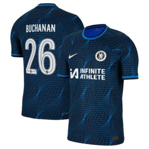 Chelsea Cup Away Vapor Match Sponsored Shirt 2023-24 With Buchanan 26 Printing
