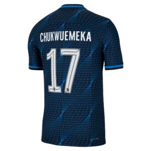 Chelsea Cup Away Vapor Match Sponsored Shirt 2023-24 With Chukwuemeka 17 Printing