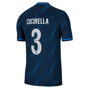 Chelsea Cup Away Vapor Match Sponsored Shirt 2023-24 With Cucurella 3 Printing