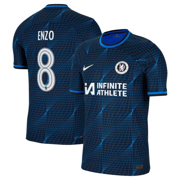 Chelsea Cup Away Vapor Match Sponsored Shirt 2023-24 With Fernández 8 Printing