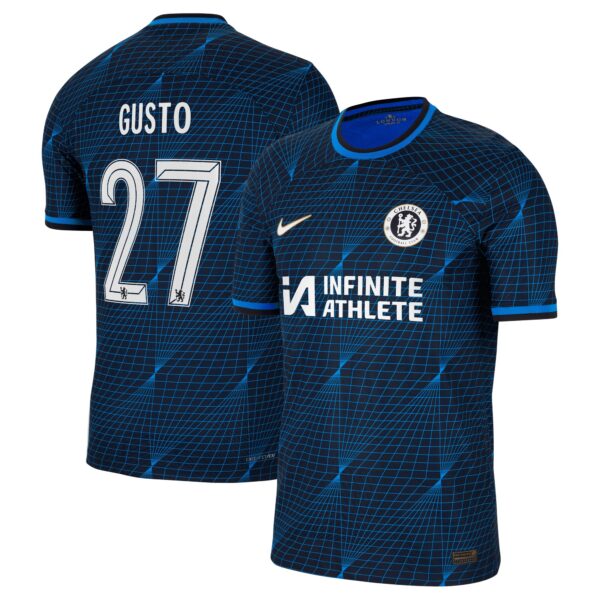 Chelsea Cup Away Vapor Match Sponsored Shirt 2023-24 With Gusto 27 Printing