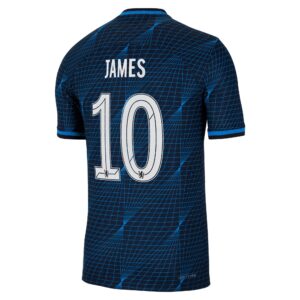 Chelsea Cup Away Vapor Match Sponsored Shirt 2023-24 With James 10 Printing