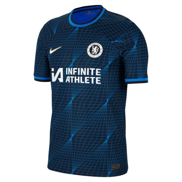 Chelsea Cup Away Vapor Match Sponsored Shirt 2023-24 With Lawrence 12 Printing