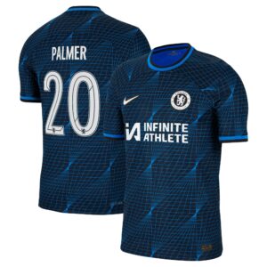Chelsea Cup Away Vapor Match Sponsored Shirt 2023-24 With Palmer 20 Printing