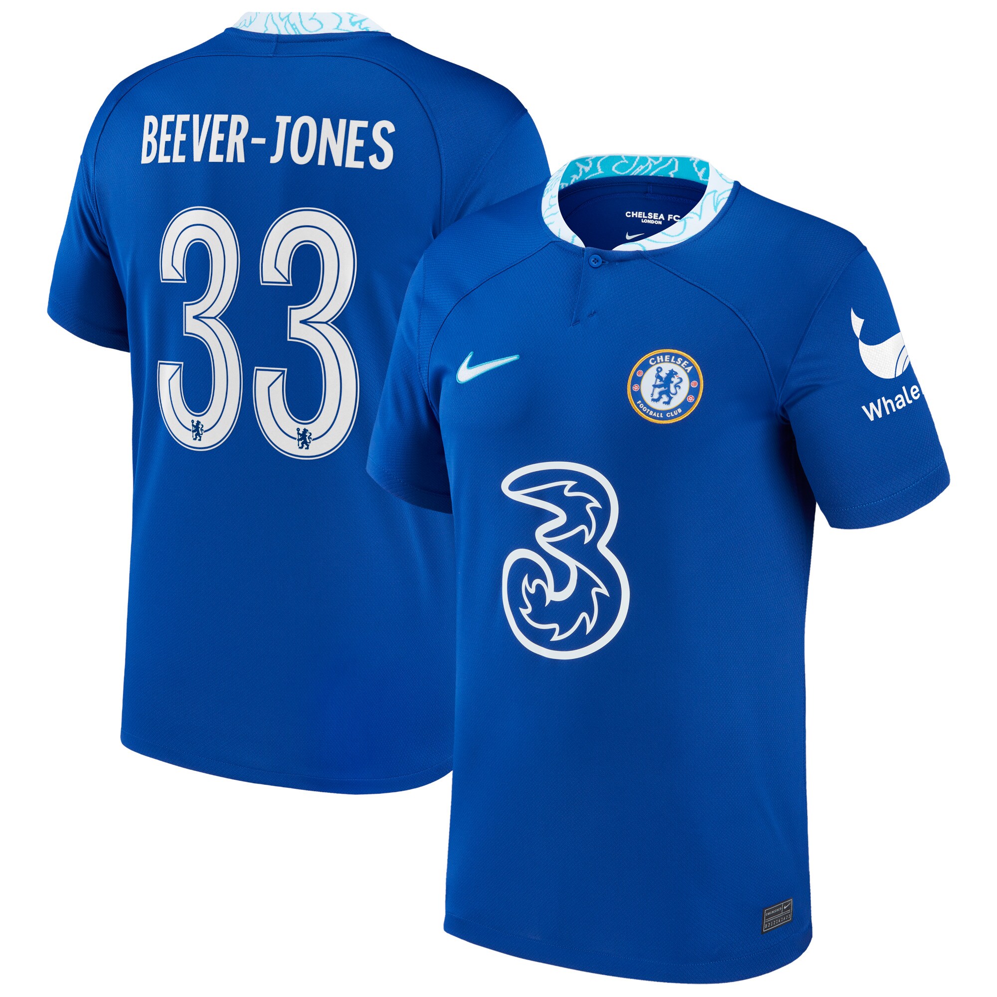 Chelsea Cup Home Stadium Shirt 2022-23 with Beever-Jones 33 printing