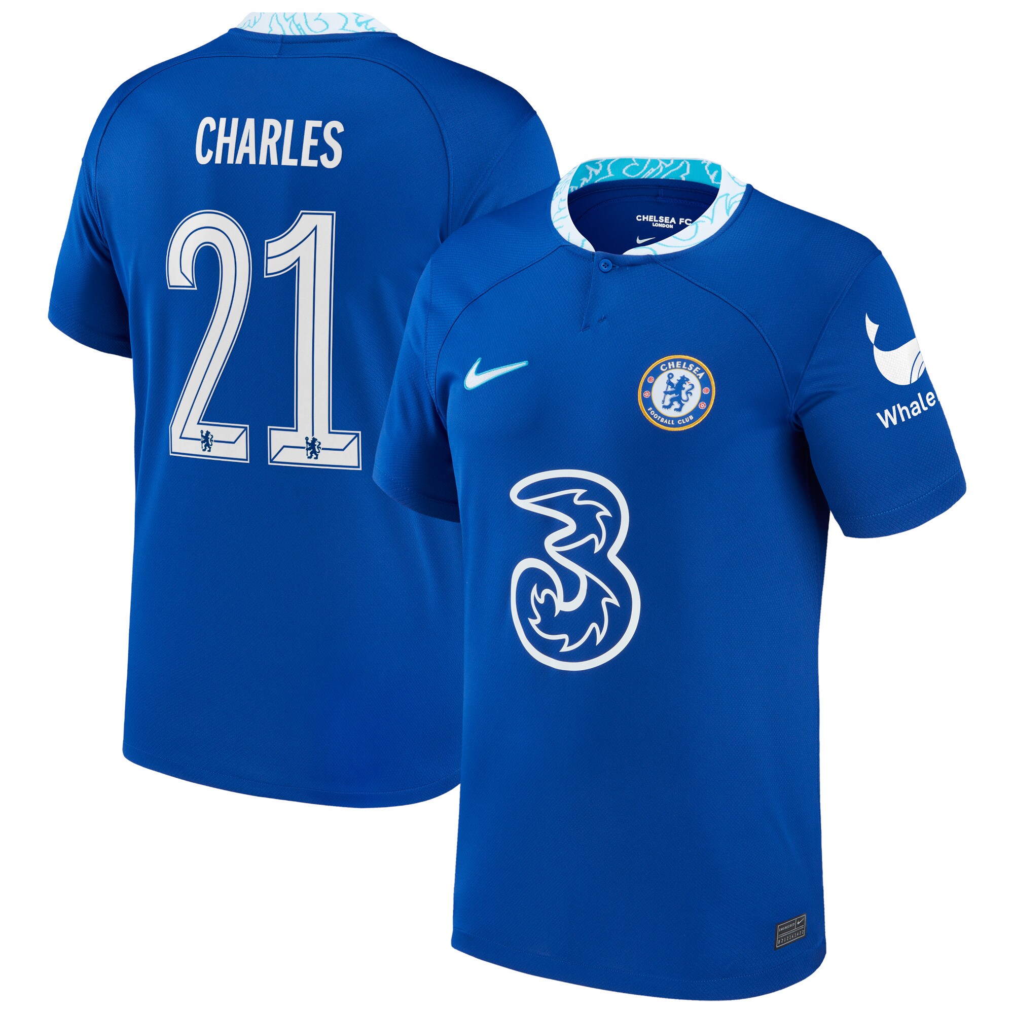 Chelsea Cup Home Stadium Shirt 2022-23 with Charles 21 printing