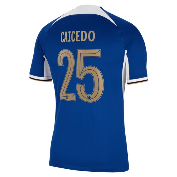 Chelsea Cup Home Stadium Sponsored Shirt 2023-24 With Caicedo 25 Printing