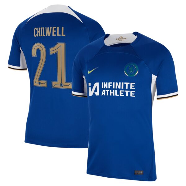 Chelsea Cup Home Stadium Sponsored Shirt 2023-24 With Chilwell 21 Printing
