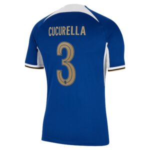 Chelsea Cup Home Stadium Sponsored Shirt 2023-24 With Cucurella 3 Printing