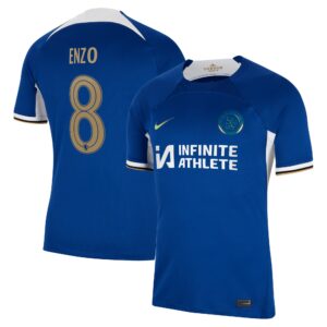 Chelsea Cup Home Stadium Sponsored Shirt 2023-24 With Enzo 8 Printing