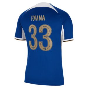 Chelsea Cup Home Stadium Sponsored Shirt 2023-24 With Fofana 33 Printing