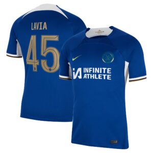 Chelsea Cup Home Stadium Sponsored Shirt 2023-24 With Lavia 45 Printing
