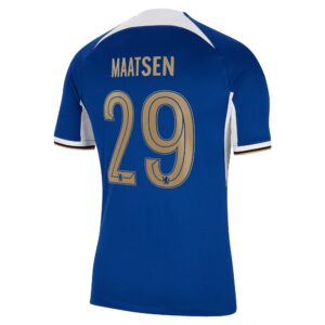 Chelsea Cup Home Stadium Sponsored Shirt 2023-24 With Maatsen 29 Printing