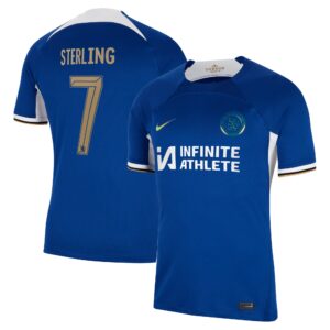 Chelsea Cup Home Stadium Sponsored Shirt 2023-24 With Sterling 7 Printing