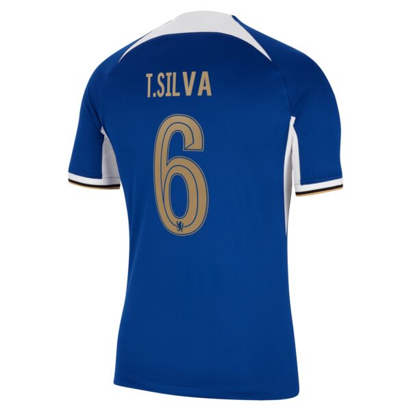 Chelsea Cup Home Stadium Sponsored Shirt 2023-24 With T. Silva 6 Printing