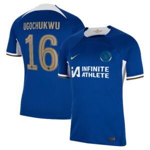 Chelsea Cup Home Stadium Sponsored Shirt 2023-24 With Ugochukwu 16 Printing