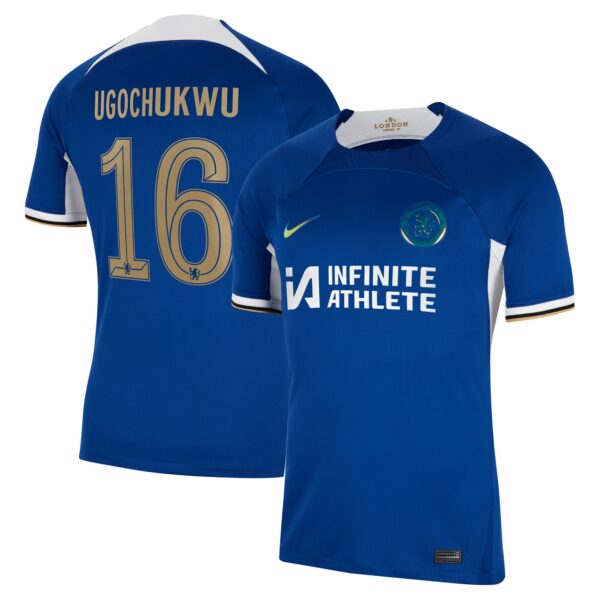 Chelsea Cup Home Stadium Sponsored Shirt 2023-24 With Ugochukwu 16 Printing