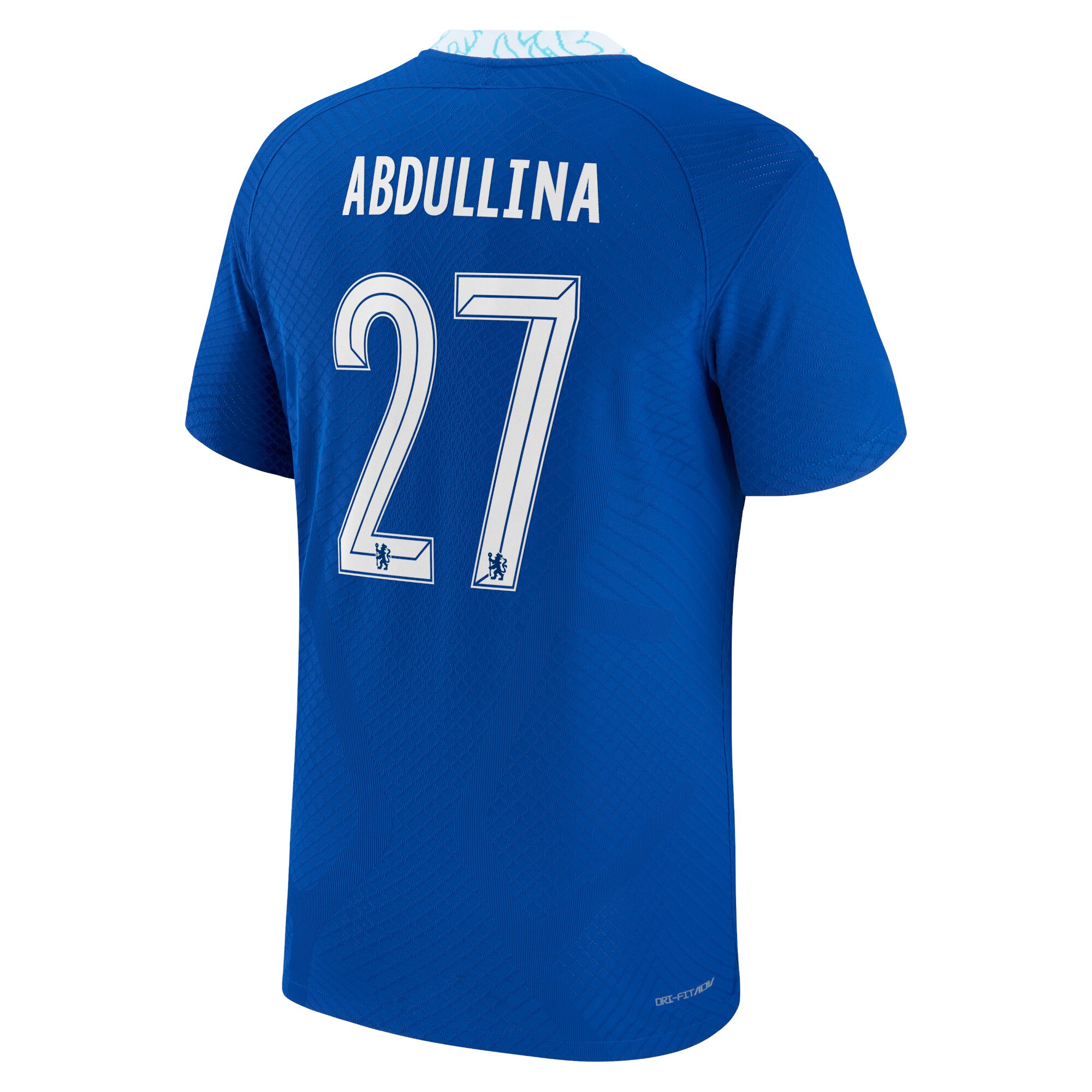 Chelsea Cup Home Vapor Match Shirt 2022-23 with Abdullina 27 printing