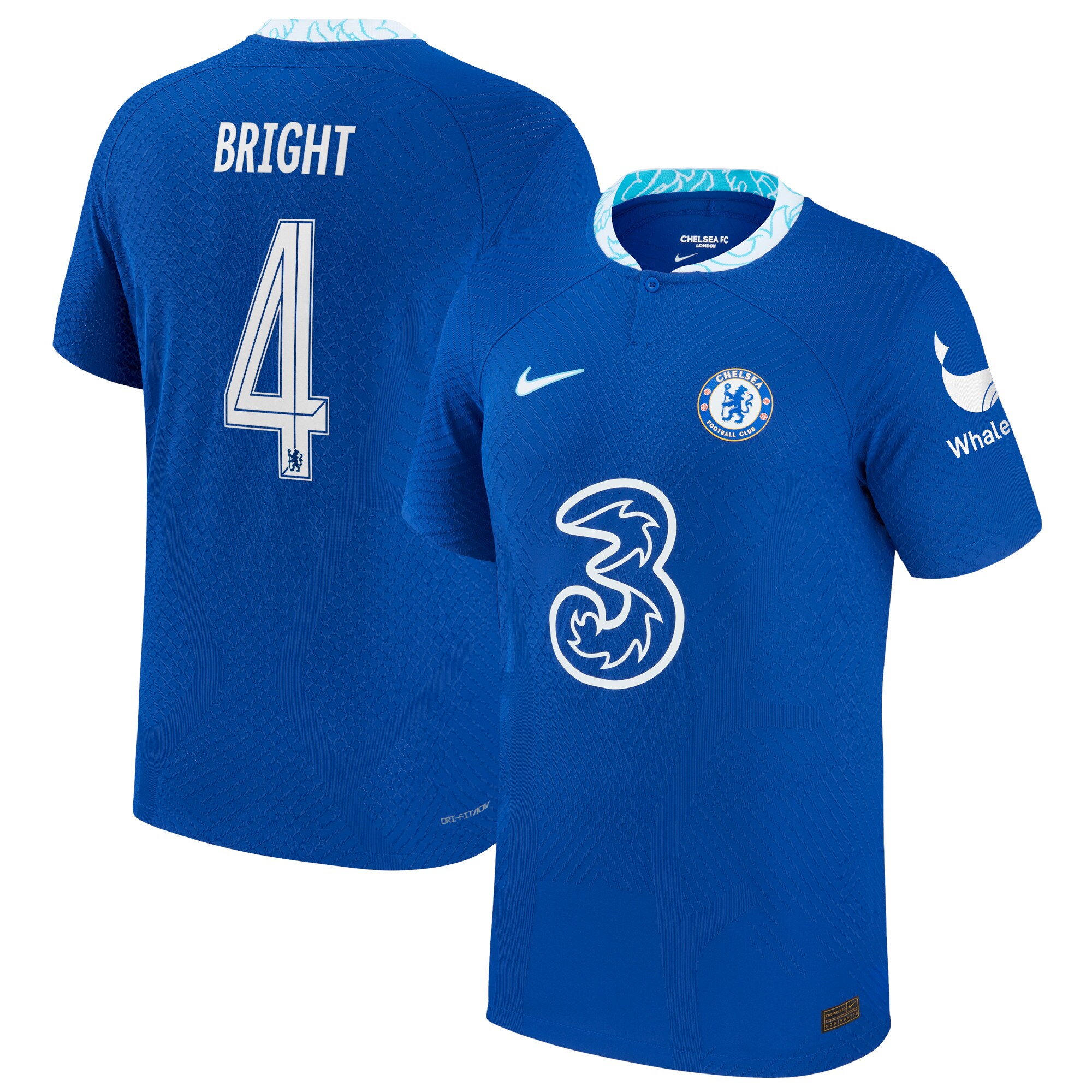 Chelsea Cup Home Vapor Match Shirt 2022-23 with Bright 4 printing