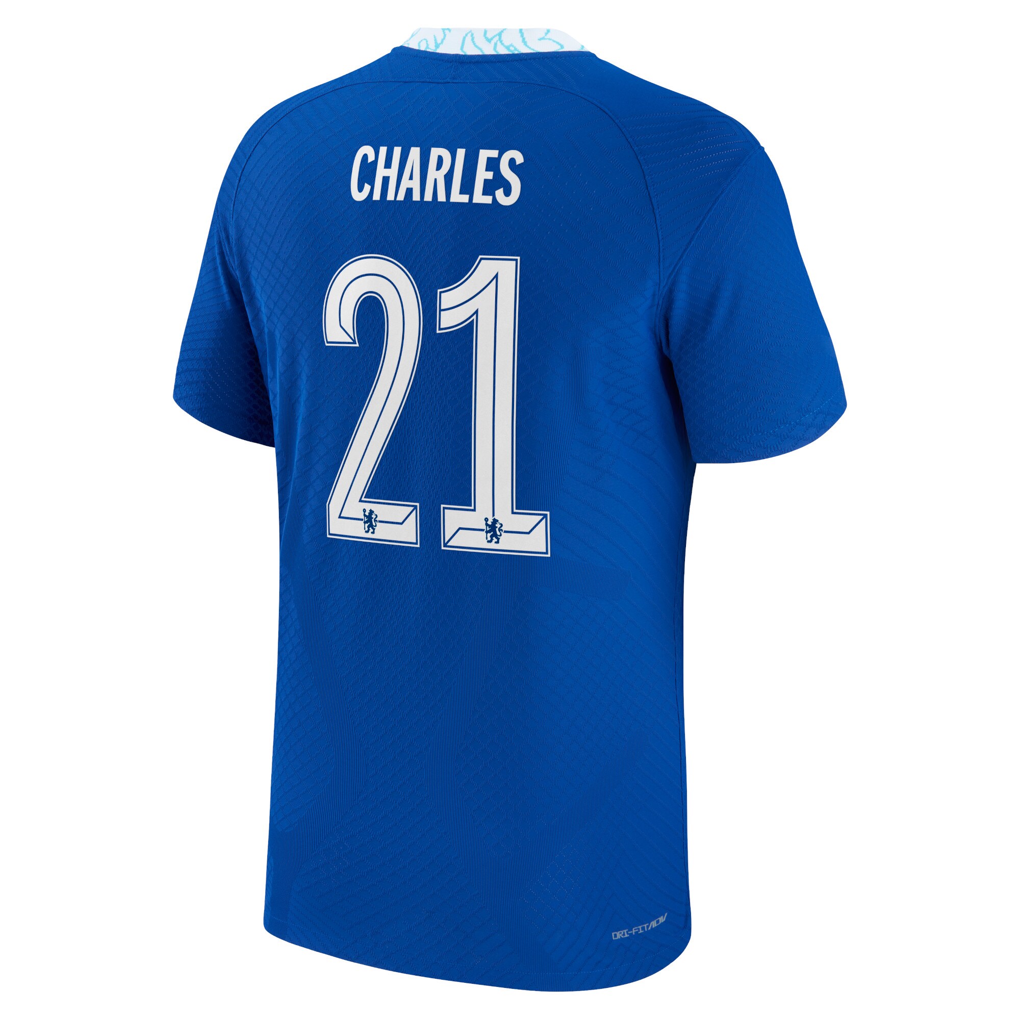 Chelsea Cup Home Vapor Match Shirt 2022-23 with Charles 21 printing
