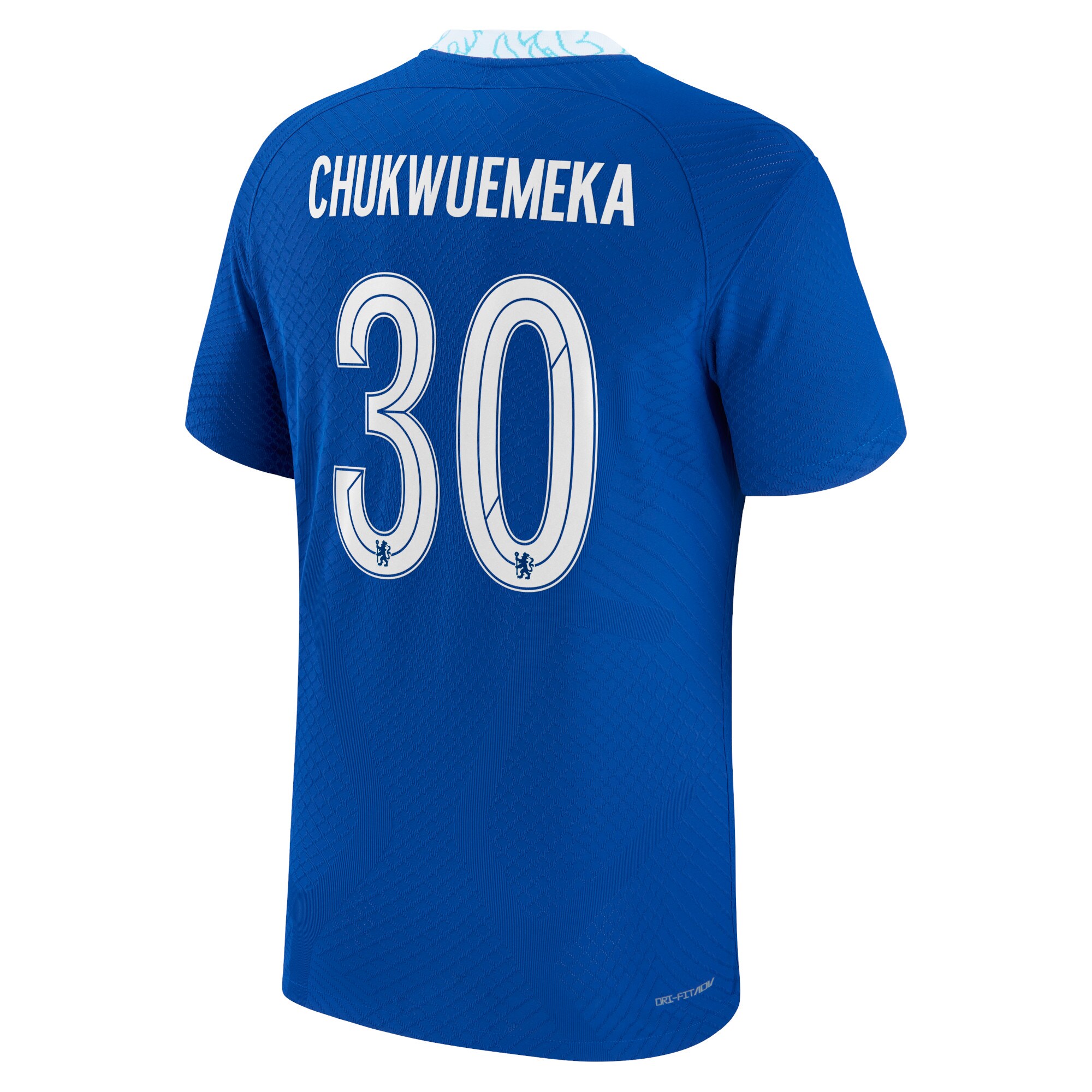 Chelsea Cup Home Vapor Match Shirt 2022-23 with Chukwuemeka 30 printing
